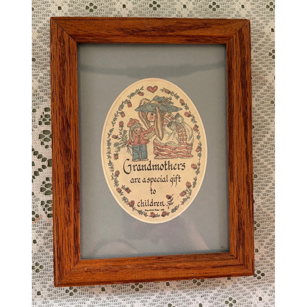 Vintage 1988 Framed Grandmother Art | Lynn Norton Parker - Picture 3 of 4